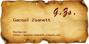 Gacsal Zsanett névjegykártya